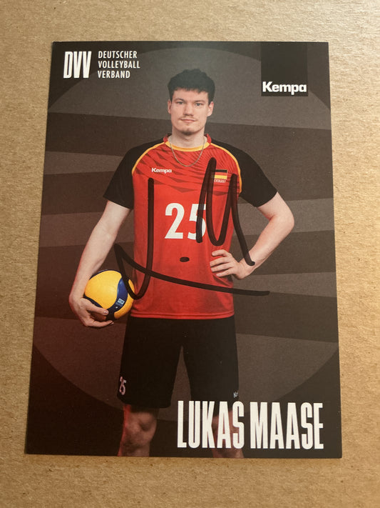 Lukas Maase, Germany 🇩🇪 Volleyball Summer Olympics 2024 hand signed