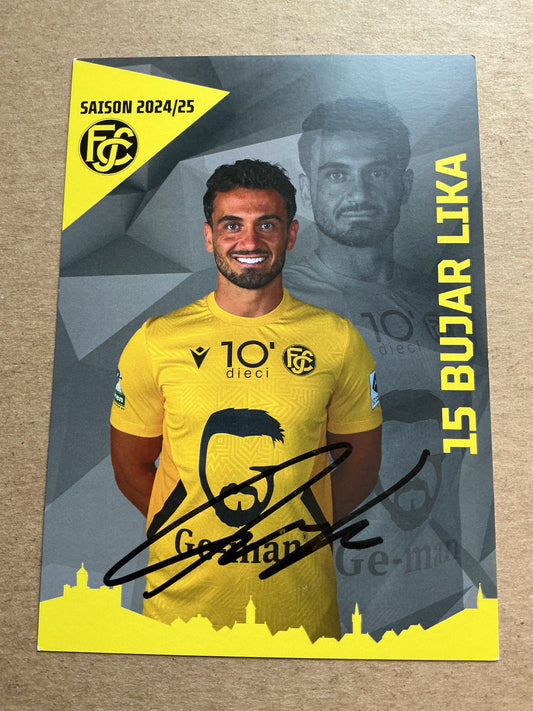 Bujar Lika, Albania 🇦🇱 FC Schaffhausen 2024/25 hand signed