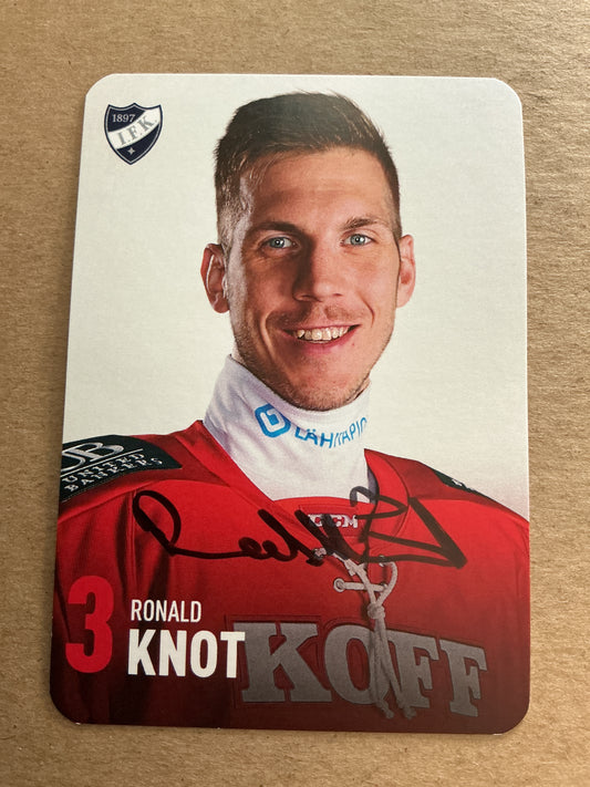 Ronald Knot, Czech Republic 🇨🇿 HIFK Hockey 2024/25 hand signed