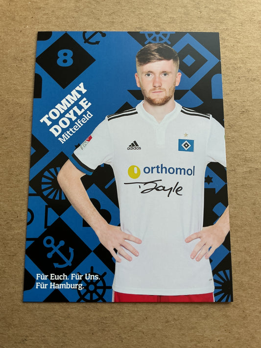 Tommy Doyle, England 🏴󠁧󠁢󠁥󠁮󠁧󠁿 Hamburger SV 2021/22 hand signed