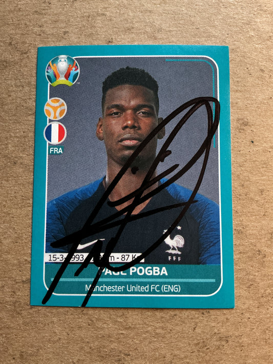 Paul Pogba, France 🇫🇷 UEFA Euro 2020 Panini hand signed