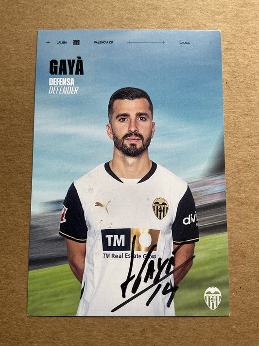 Jose Gaya, Spain 🇪🇸 Valencia CF 2024/25 hand signed