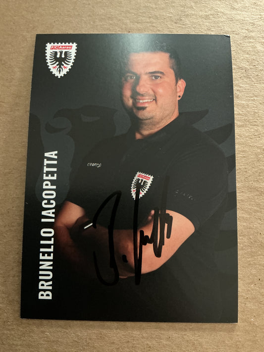 Brunello Iacopetta, Switzerland 🇨🇭 FC Aarau 2024/25 hand signed