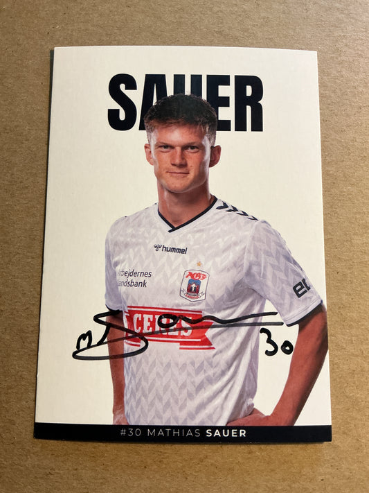 Mathias Sauer, Denmark 🇩🇰 Aarhus GF 2023/24 hand signed
