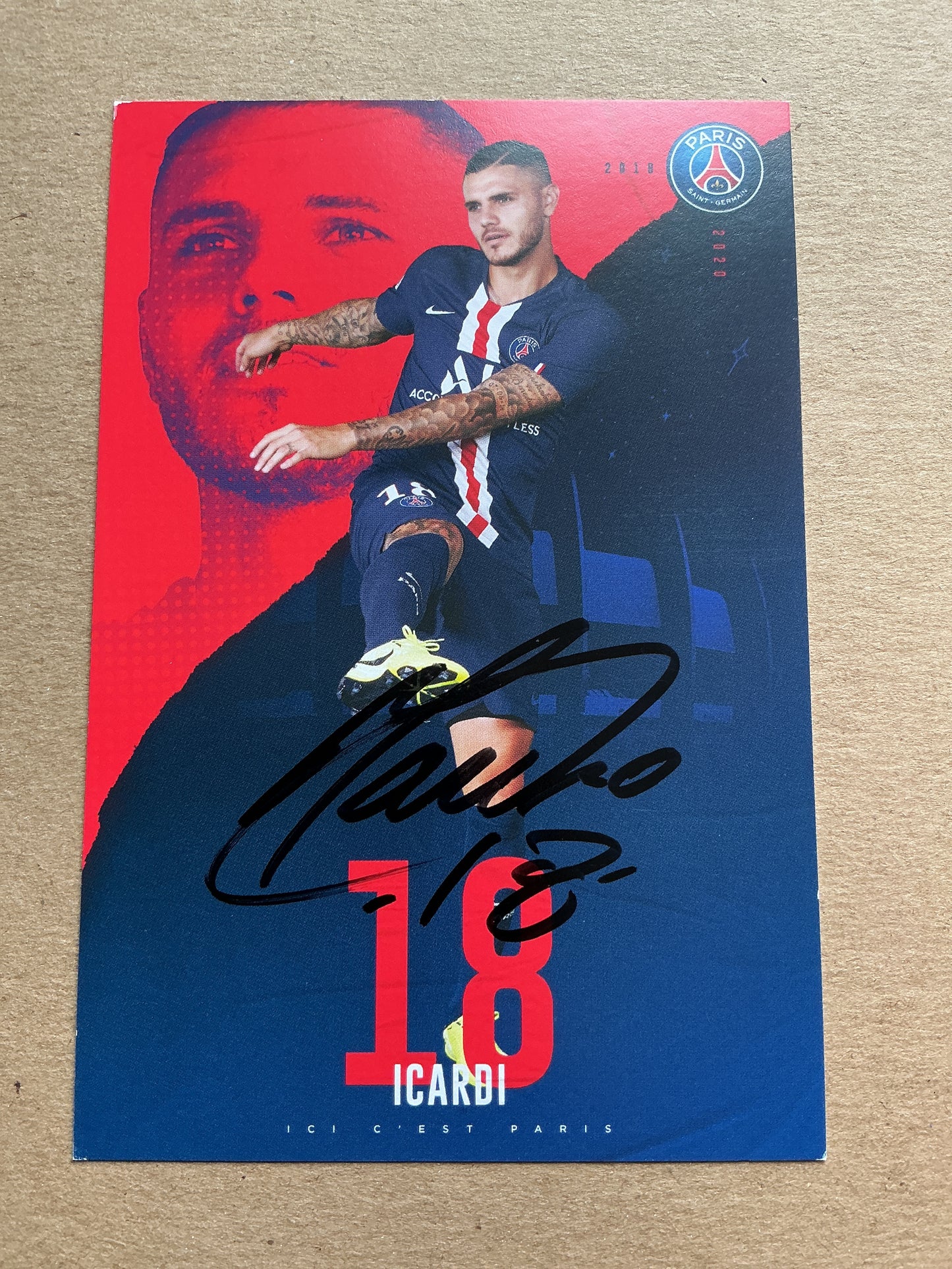 Mauro Icardi, Argentina 🇦🇷 Paris Saint-Germain 2019/20 hand signed