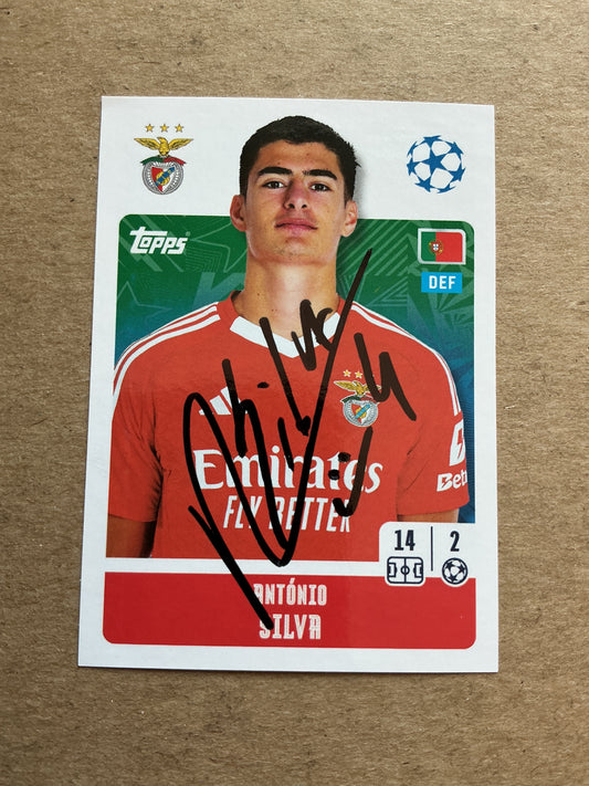 Antonio Silva, Portugal 🇵🇹 SL Benfica 2024/25 Topps hand signed