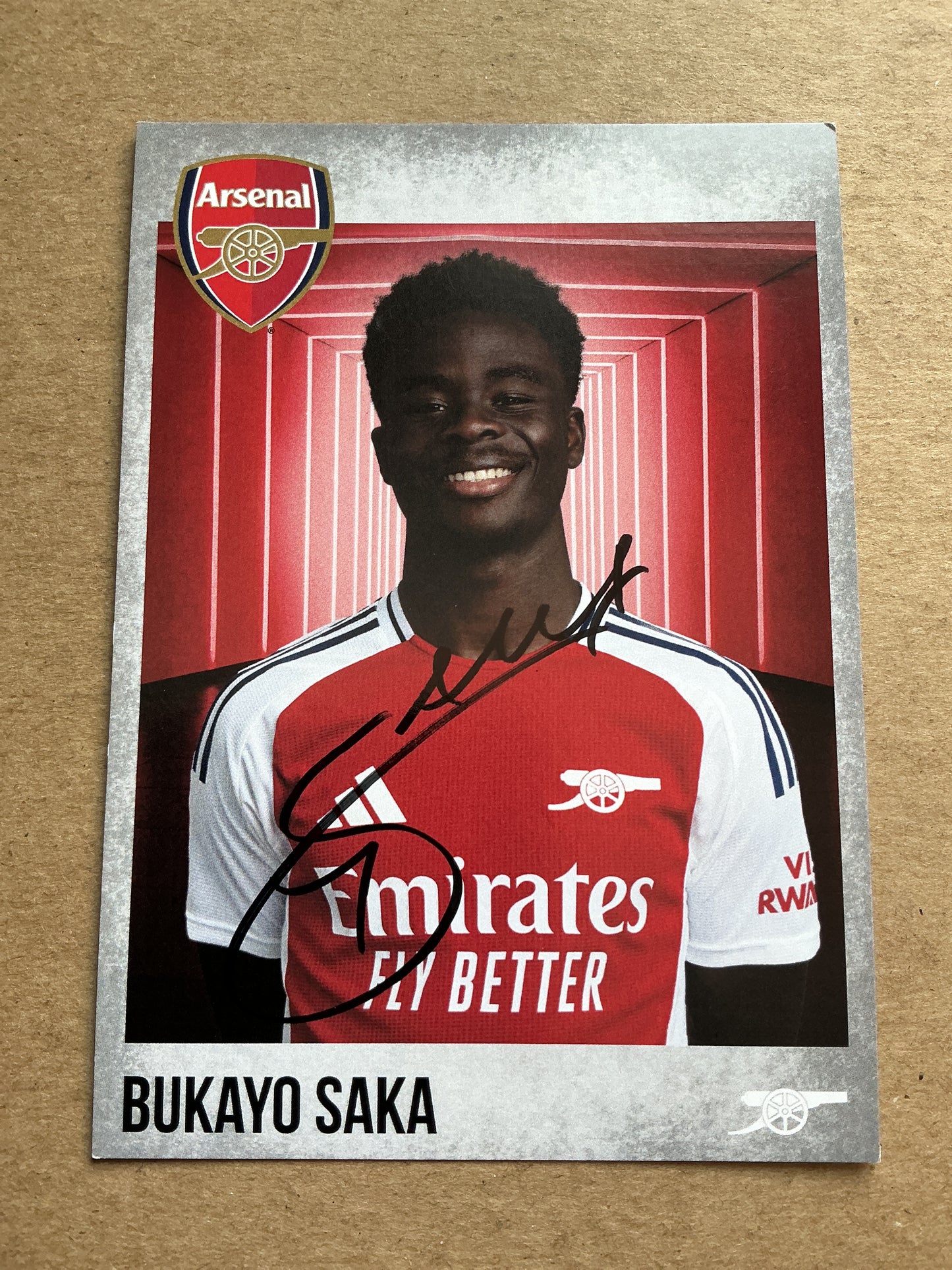 Bukayo Saka, England 🏴󠁧󠁢󠁥󠁮󠁧󠁿 Arsenal FC  2024/25 hand signed