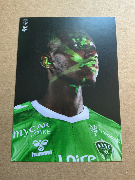 Lamie Fomba, France 🇫🇷 AS Saint-Etienne 2024/25 hand signed
