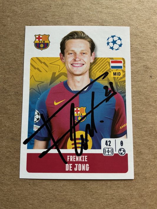 Frenkie de Jong, Netherlands 🇳🇱 FC Barcelona 2024/25 Topps hand signed