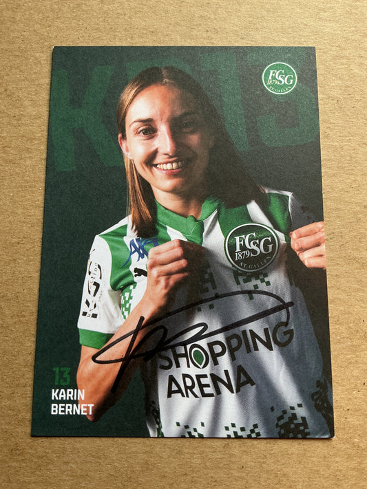 Karin Bernet, Switzerland 🇨🇭 FC St. Gallen 2024/25 hand signed