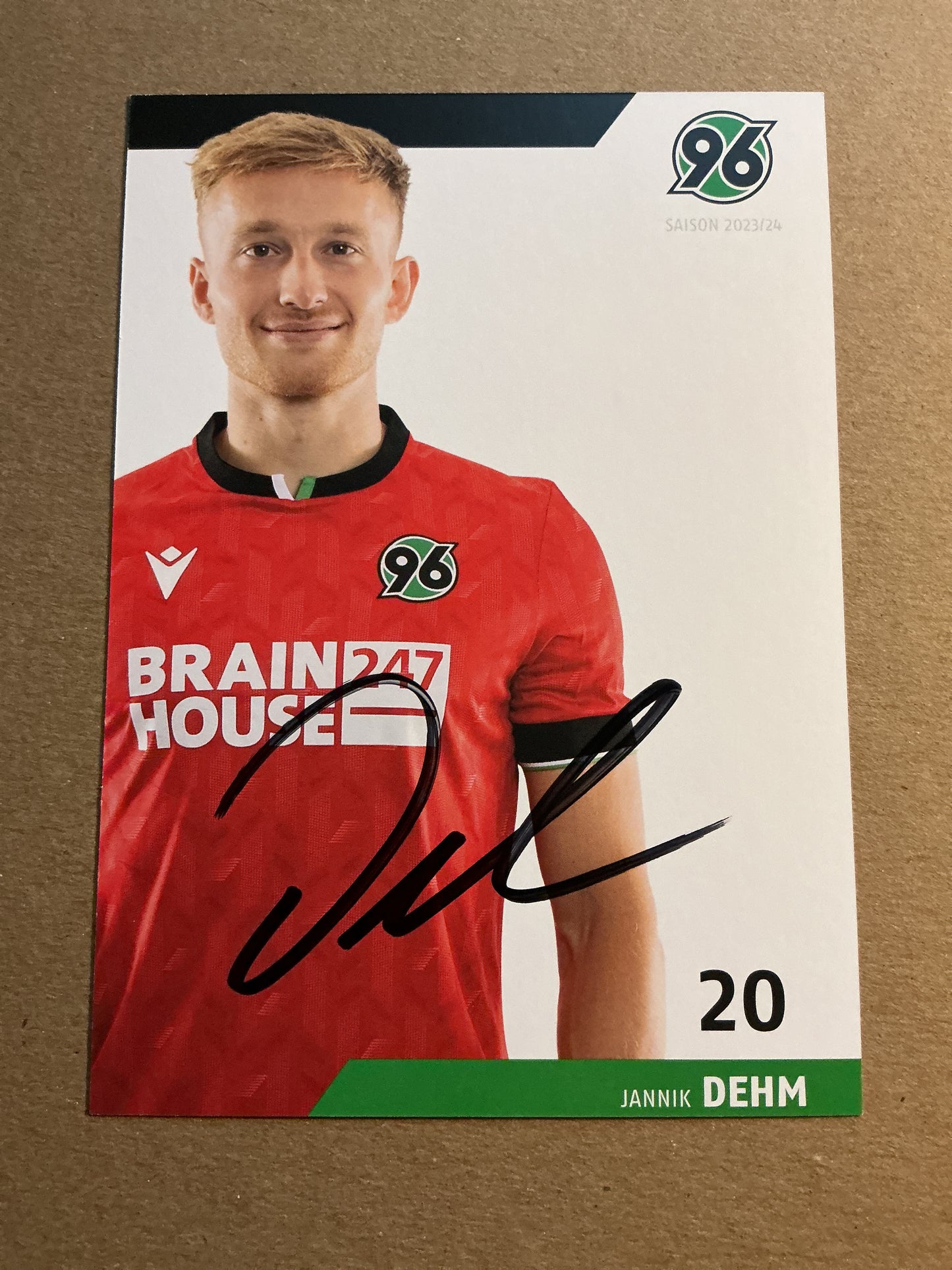Jannik Dehm, Germany 🇩🇪 Hannover 96 2023/24 hand signed