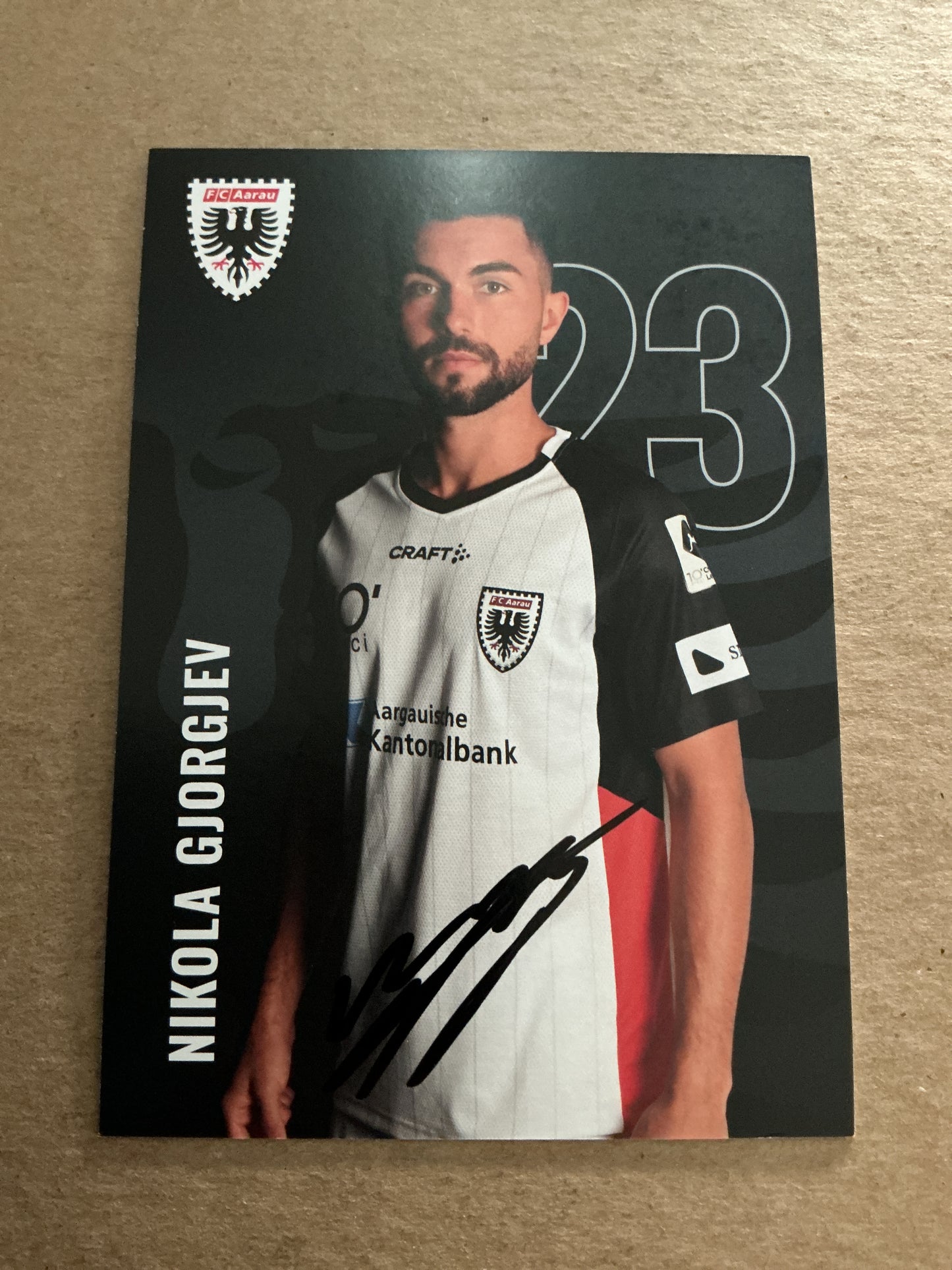 Nikola Gjorgjev, Switzerland 🇨🇭 FC Aarau 2024/25 hand signed