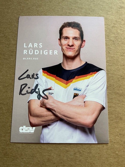 Lars Rüdiger, Germany 🇩🇪 Diving Summer Olympics 2024 hand signed