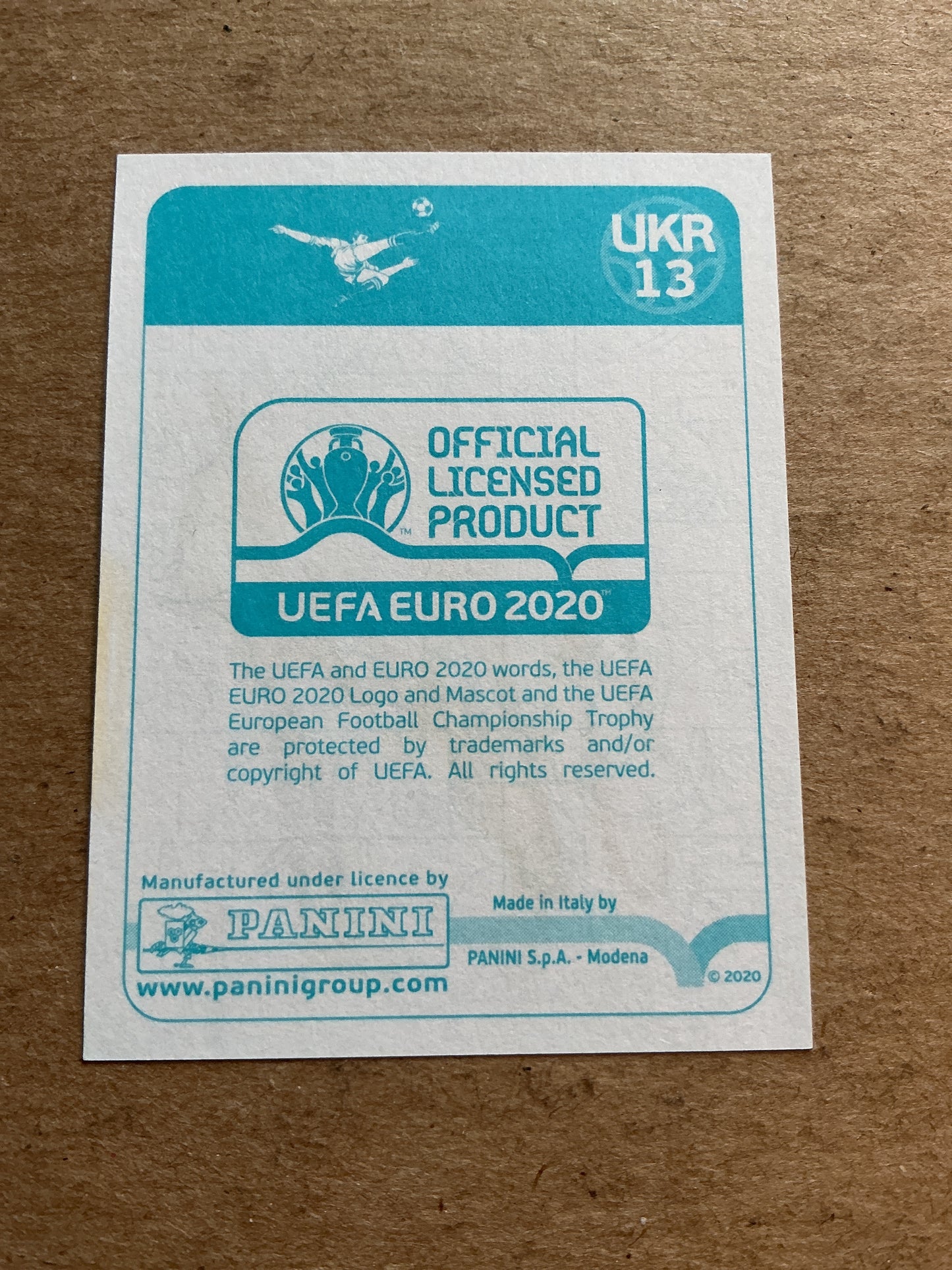 Vitaliy Mykolenko, Ukraine 🇺🇦 UEFA Euro 2020 Panini hand signed