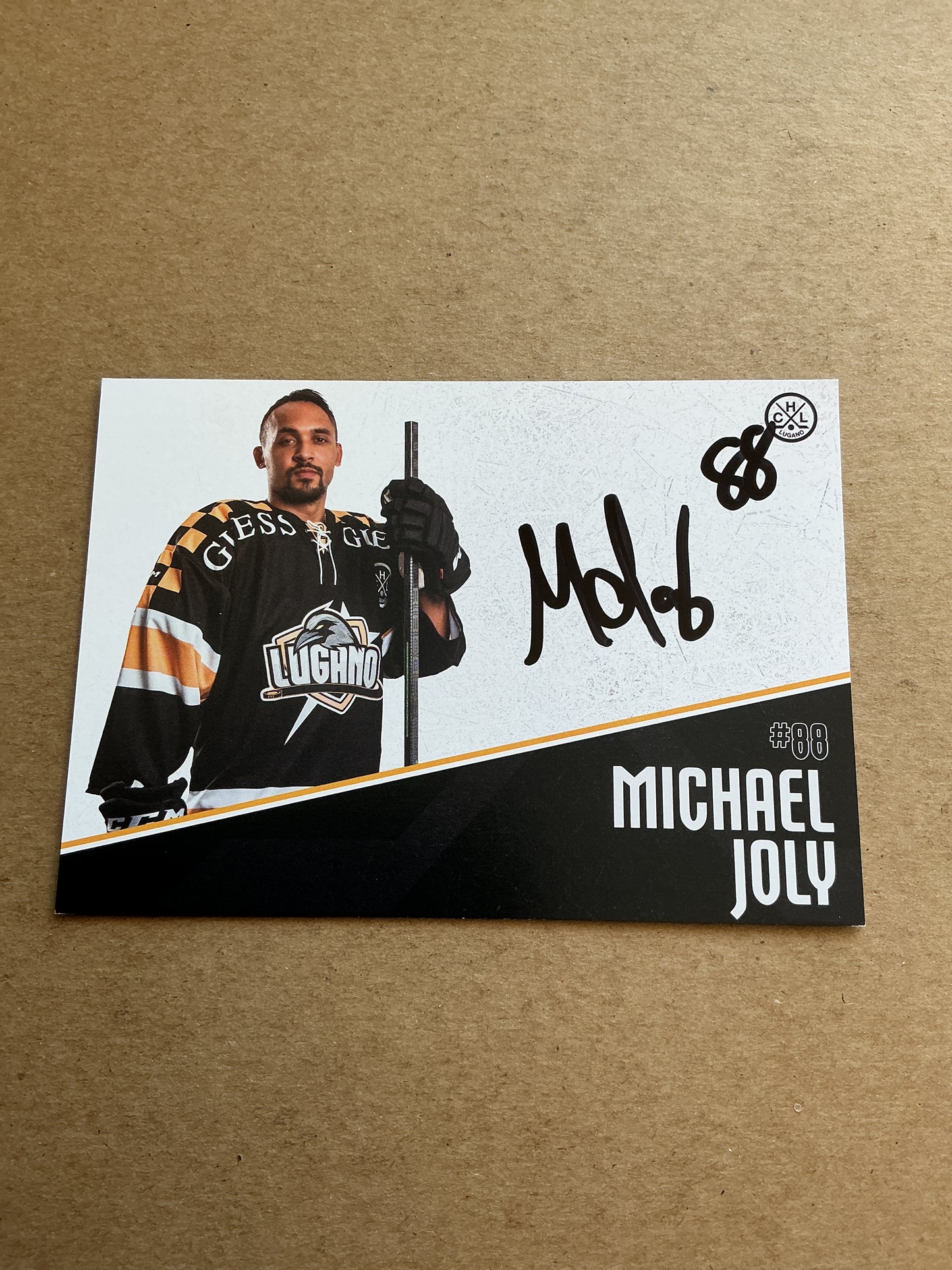 Michael Joly, Canada 🇨🇦 HC Lugano 2024/25 hand signed
