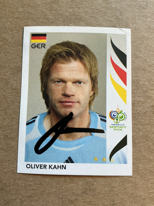 Oliver Kahn, Germany 🇩🇪 FIFA World Cup 2006 Panini hand signed