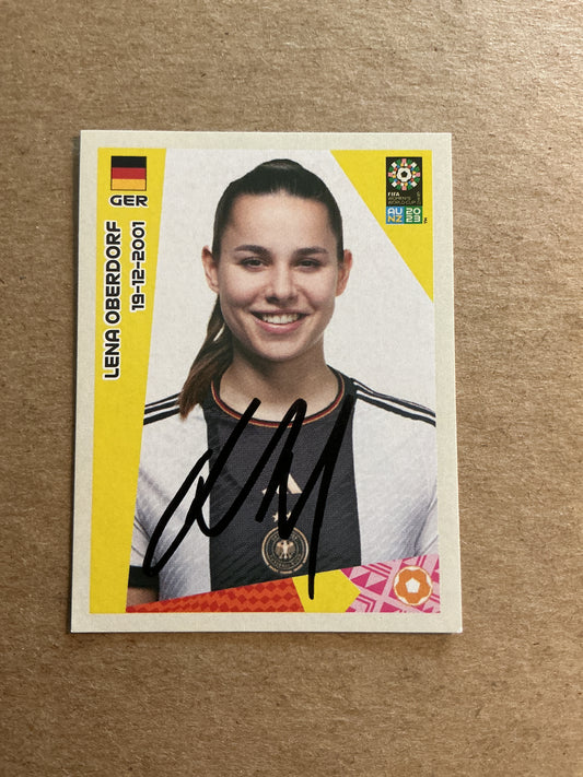 Lena Oberdorf, Germany 🇩🇪 FIFA Women’s World Cup 2023 Panini hand signed