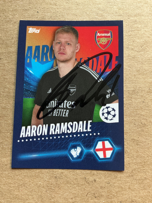Aaron Ramsdale, England 🏴󠁧󠁢󠁥󠁮󠁧󠁿 Arsenal FC 2023/24 Topps hand signed