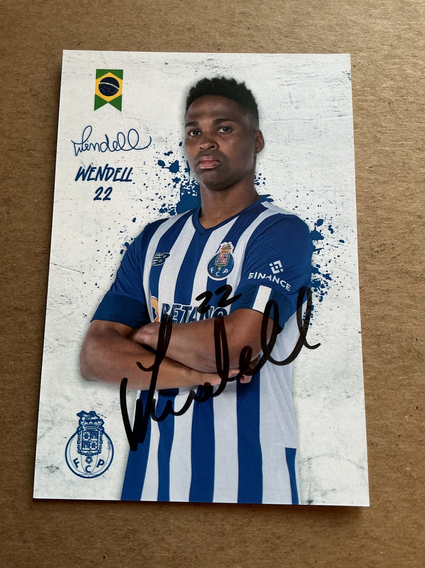 Wendell, Brazil 🇧🇷 FC Porto 2022/23 hand signed
