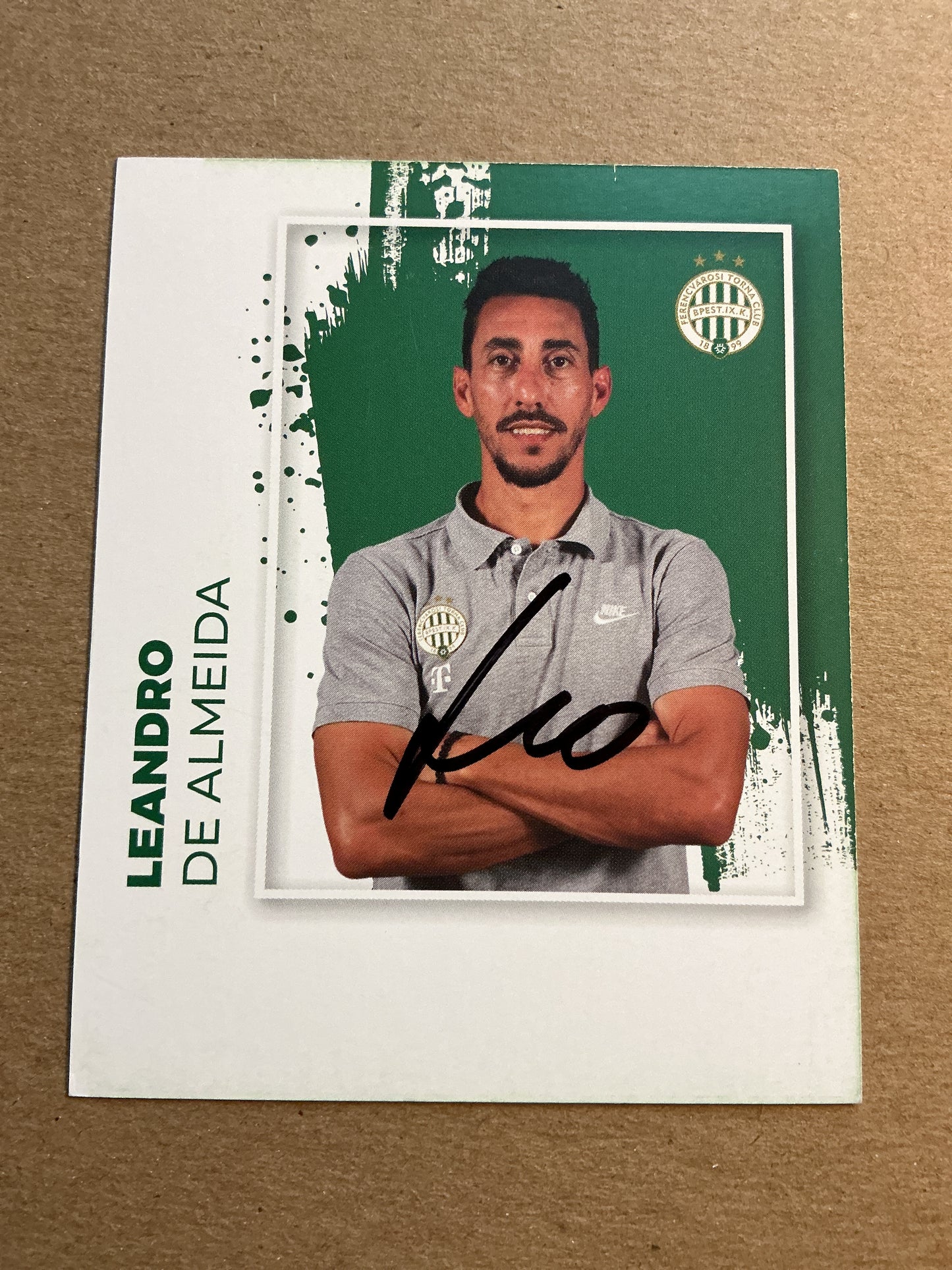 Leandro de Almeida, Brazil 🇧🇷 Ferencváros TC 2023/24 hand signed