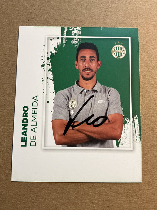 Leandro de Almeida, Brazil 🇧🇷 Ferencváros TC 2023/24 hand signed