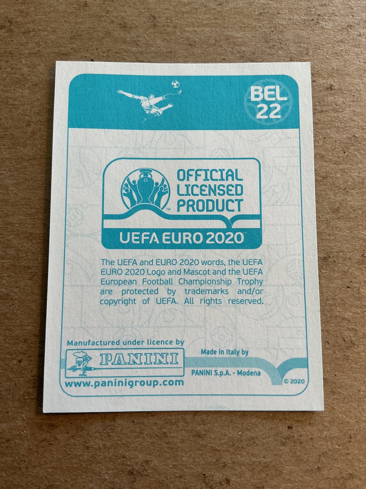 Axel Witsel, Belgium 🇧🇪 UEFA Euro 2020 Panini hand signed