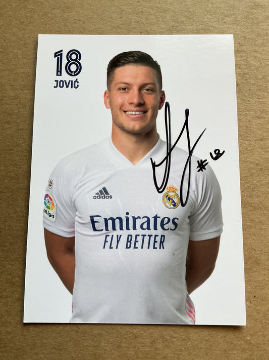 Luka Jovic, Serbia 🇷🇸 Real Madrid 2020/21 hand signed