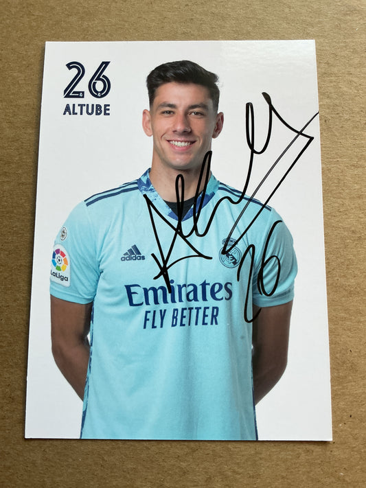 Diego Altube, Spain 🇪🇸 Real Madrid 2020/21 hand signed