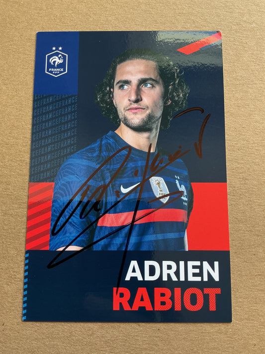 Adrien Rabiot, France 🇫🇷 UEFA Euro Cup 2020 hand signed