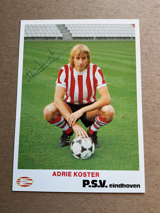 Adrie Koster, Netherlands 🇳🇱 PSV Eindhoven 1982/83 hand signed