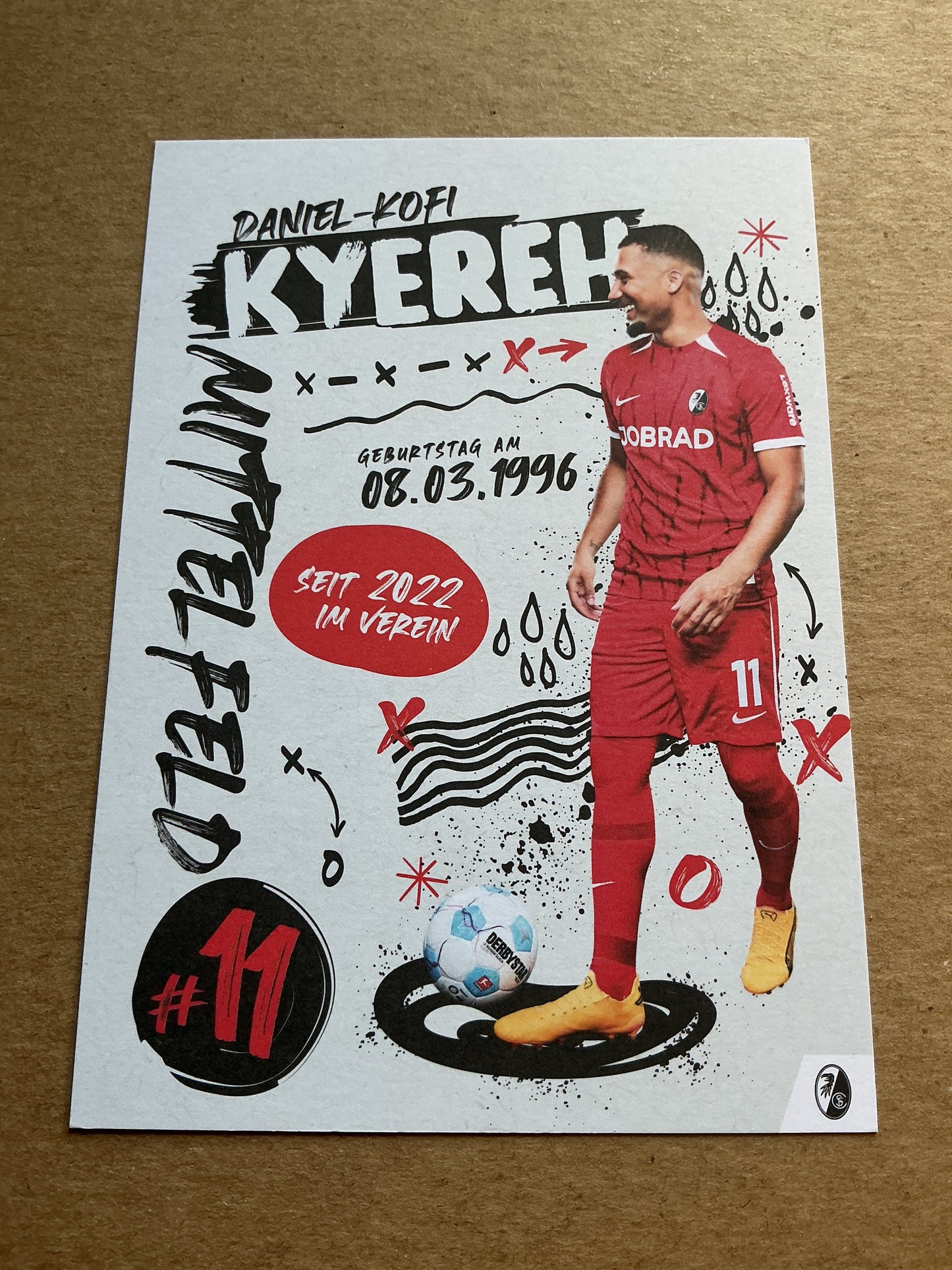 Daniel-Kofi Kyereh, Ghana 🇬🇭 SC Freiburg 2024/25 hand signed