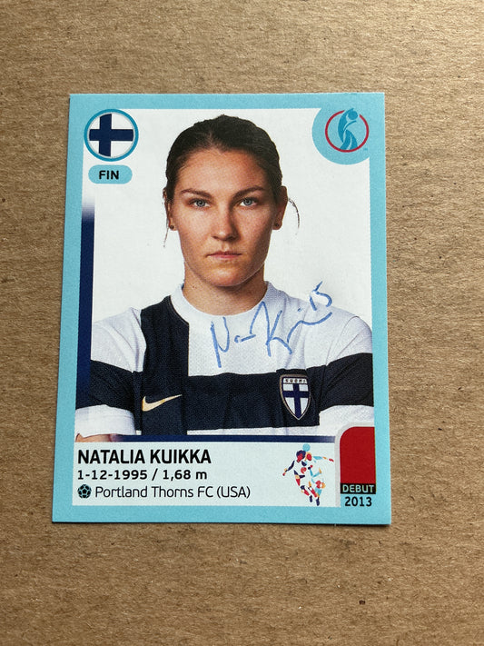 Natalia Kuikka, Finland 🇫🇮 UEFA Women’s Euro Cup 2022 Panini hand signed