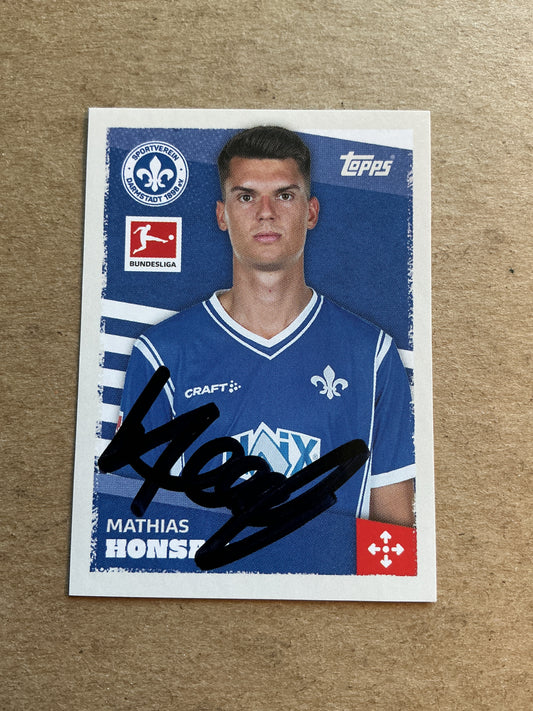 Mathias Honsak, Austria 🇦🇹 SV Darmstadt 98 2023/24 Topps hand signed