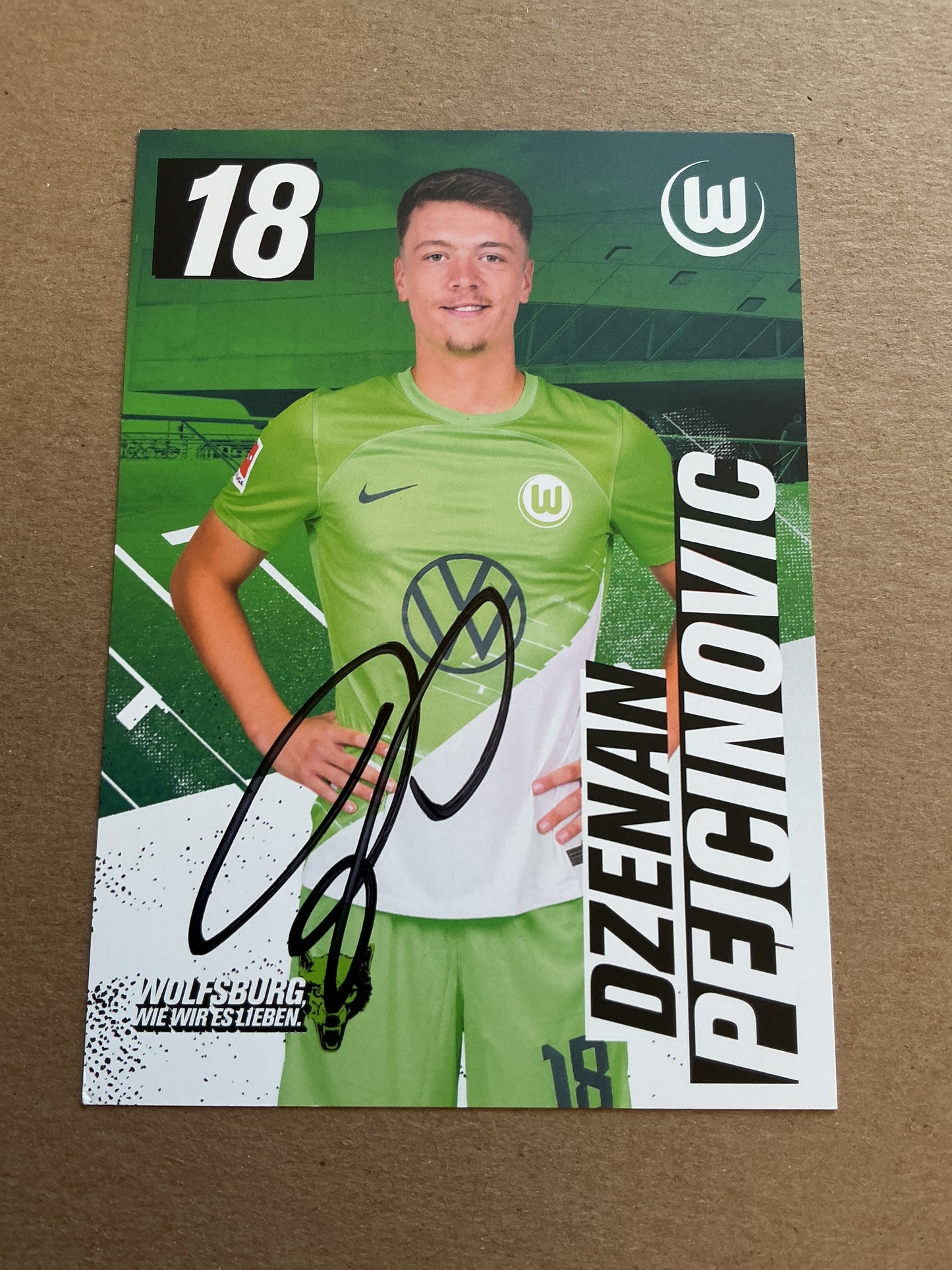 Dzenan Pejcinovic, Germany 🇩🇪 VfL Wolfsburg 2023/24 hand signed