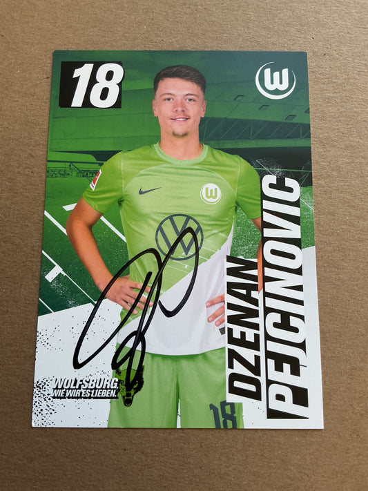 Dzenan Pejcinovic, Germany 🇩🇪 VfL Wolfsburg 2023/24 hand signed