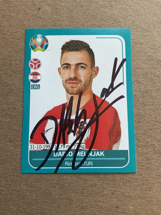 Dario Melnjak, Croatia 🇭🇷 UEFA Euro 2020 Panini hand signed