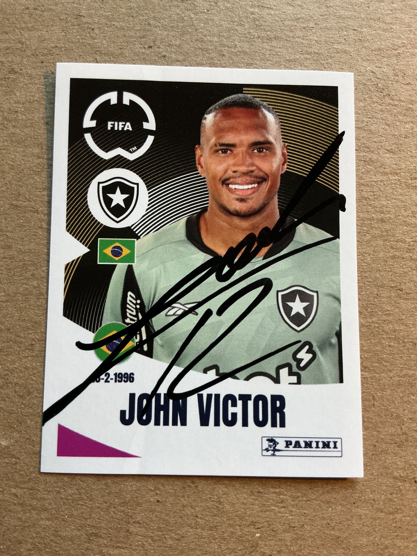 John Victor, Brazil 🇧🇷 Botafogo Club World Cup 2025 Panini hand signed