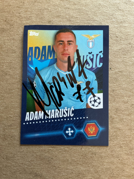 Adam Marusic, Montenegro 🇲🇪 SS Lazio Rom 2023/24 Topps hand signed