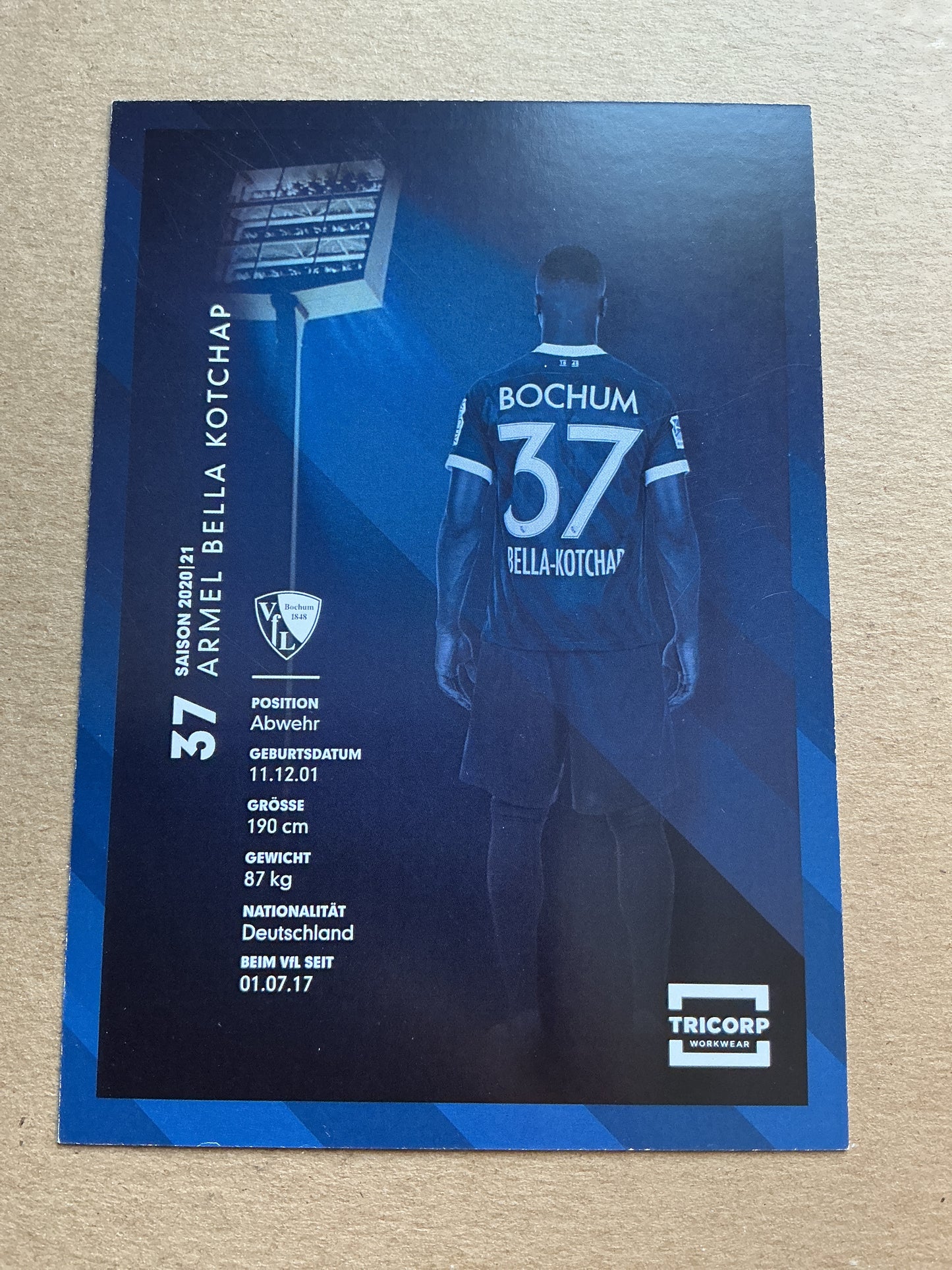 Armel Bella Kotchap, Germany 🇩🇪 VfL Bochum 2020/21 hand signed