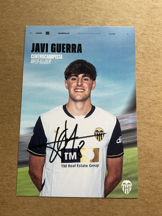Javi Guerra, Spain 🇪🇸 Valencia CF 2024/25 hand signed