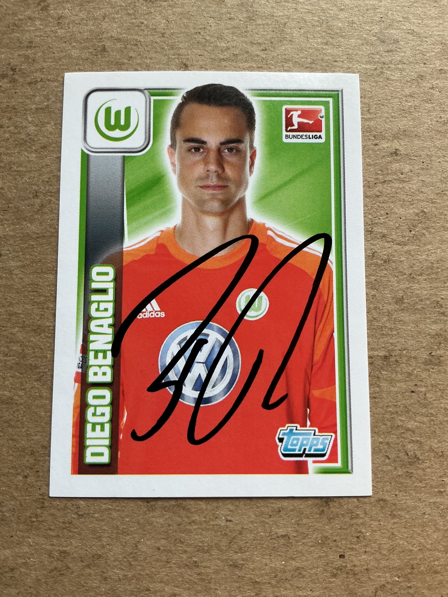 Diego Benaglio, Switzerland 🇨🇭 VfL Wolfsburg 2013/14 Topps hand signed