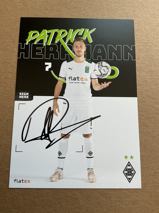 Patrick Herrmann, Germany 🇩🇪 Borussia Mönchengladbach 2021/22 hand signed