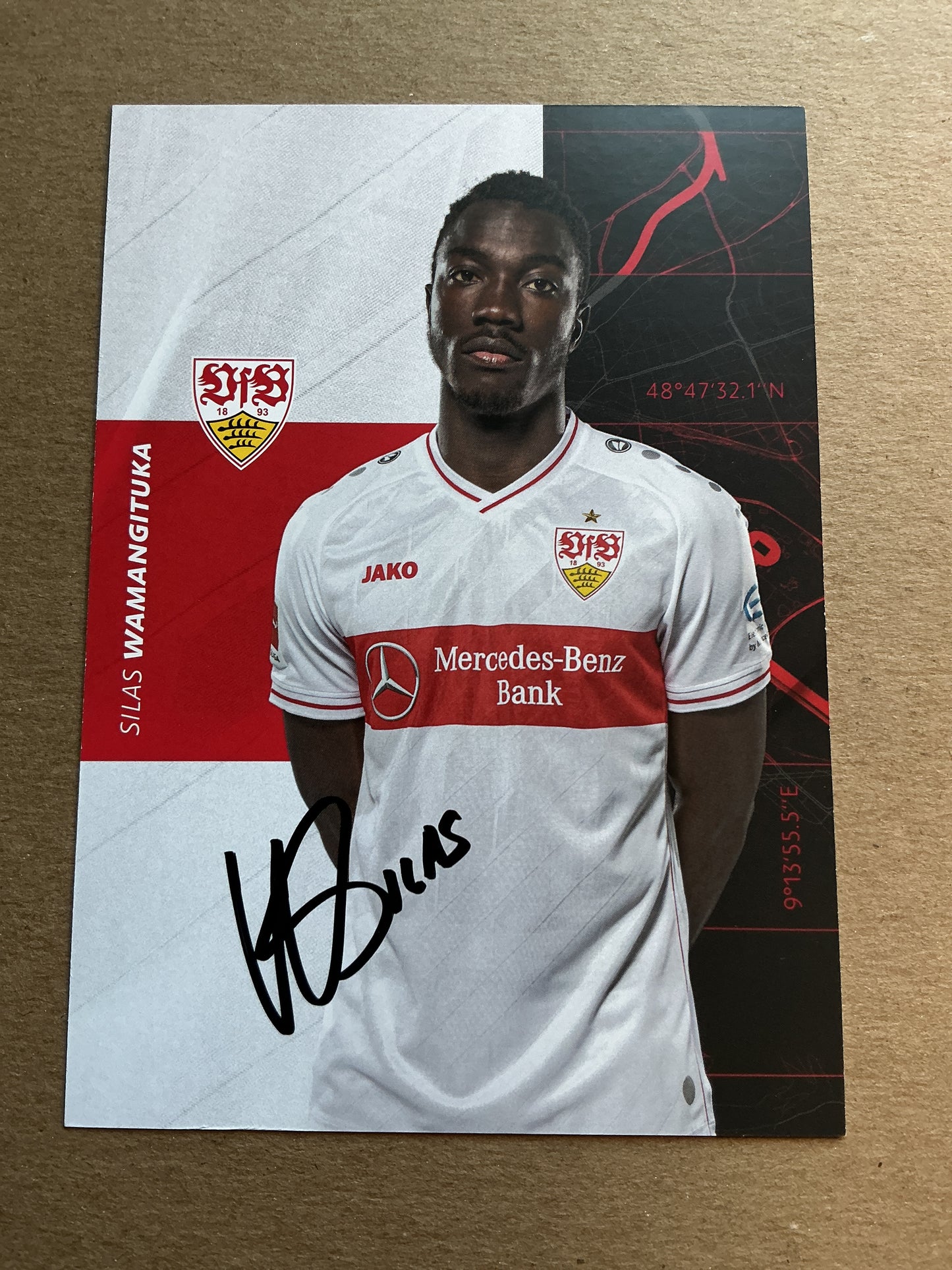 Silas Wamangituka, Kongo 🇨🇩 VfB Stuttgart 2020/21 hand signed