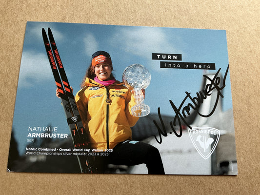 Nathalie Armbruster, Germany 🇩🇪 Nordic Combined 2024/25 hand signed
