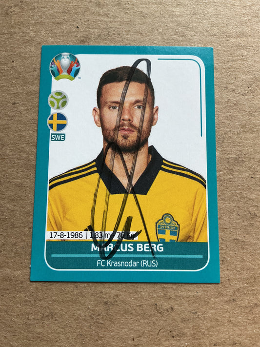 Marcus Berg, Sweden 🇸🇪 UEFA Euro 2020 Panini hand signed