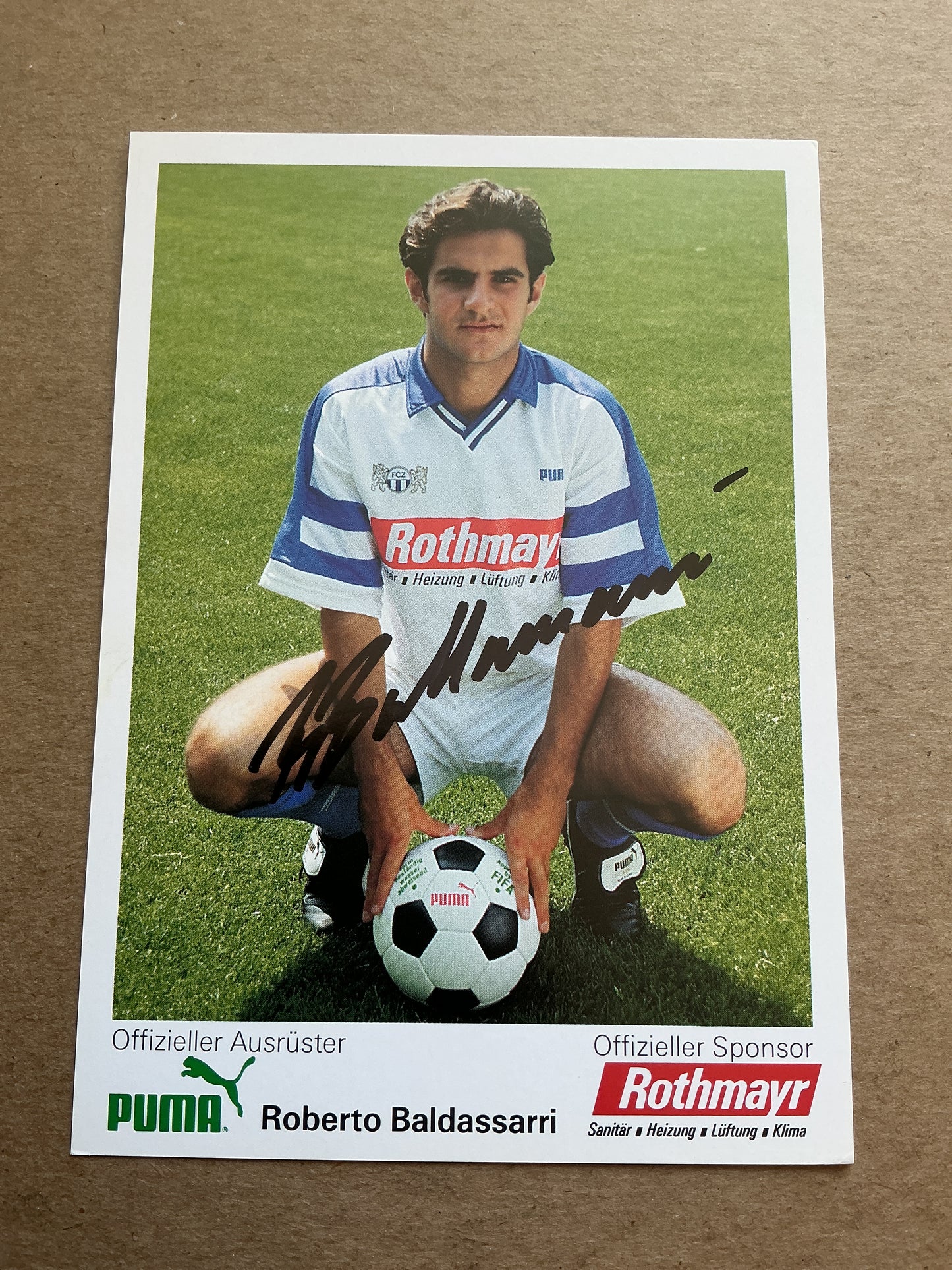 Roberto Baldassarri, Italy 🇮🇹 FC Zürich 1992/93 hand signed