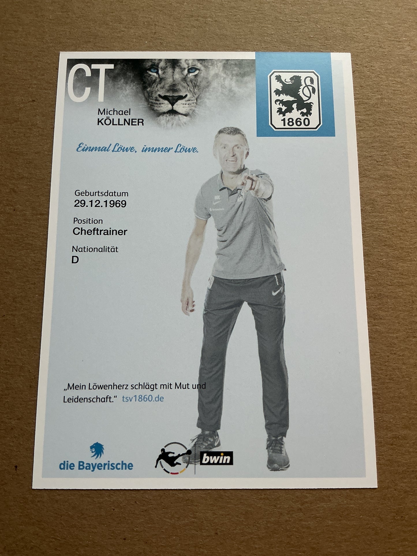 Michael Köllner, Germany 🇩🇪 TSV 1860 München 2021/22 hand signed