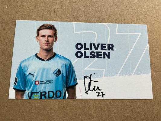 Oliver Olsen, Denmark 🇩🇰 Randers FC 2024/25 hand signed