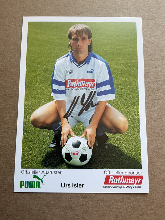 Urs Isler, Switzerland 🇨🇭 FC Zürich 1992/93 hand signed