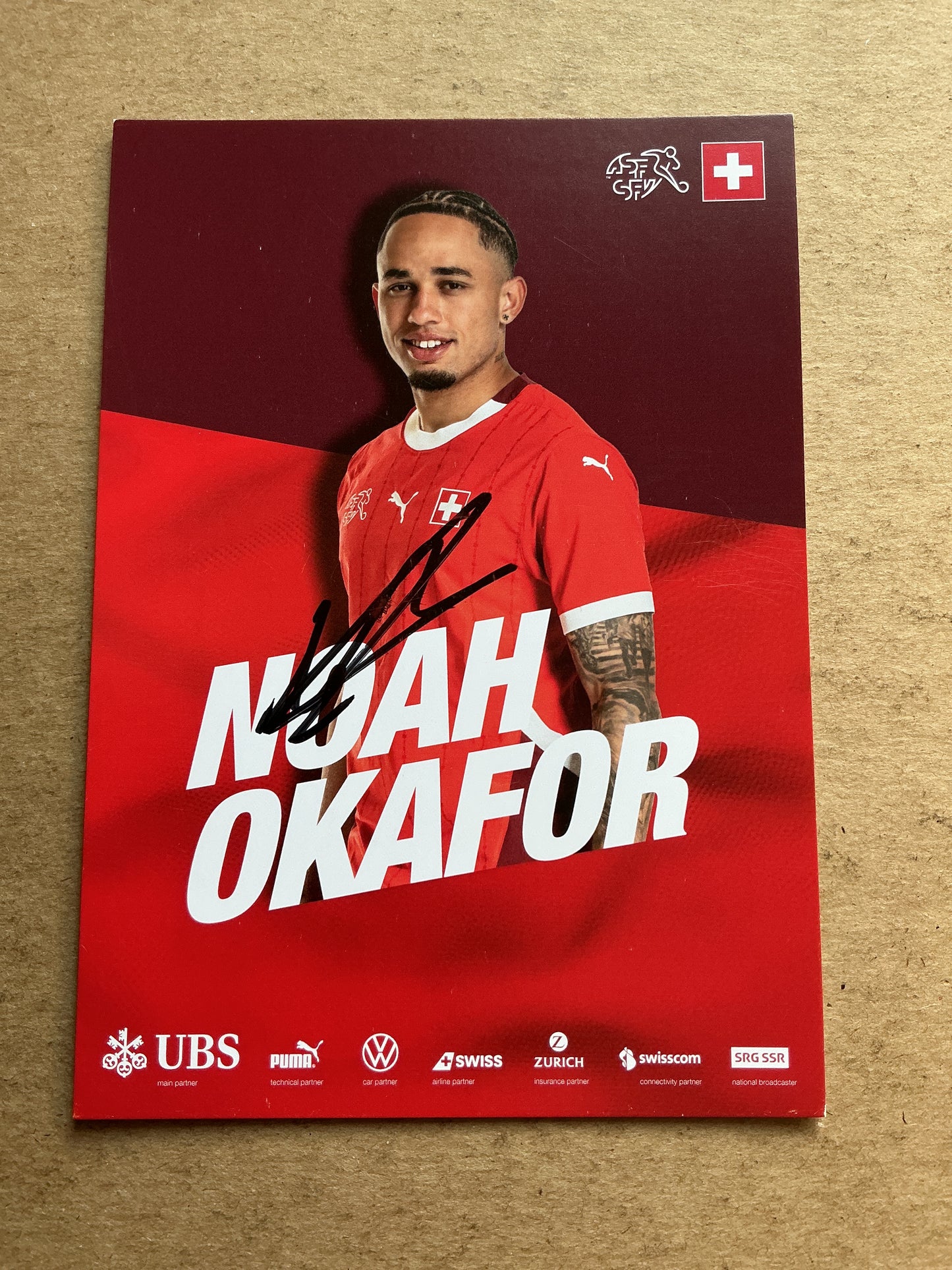 Noah Okafor, Switzerland 🇨🇭UEFA Euro 2024  hand signed